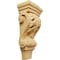 Ekena Millwork 3"W x 1 3/4"D x 6"H Extra Small Acanthus Pilaster Wood Corbel, Alder CORW03X02X06PAAL - alternate 1